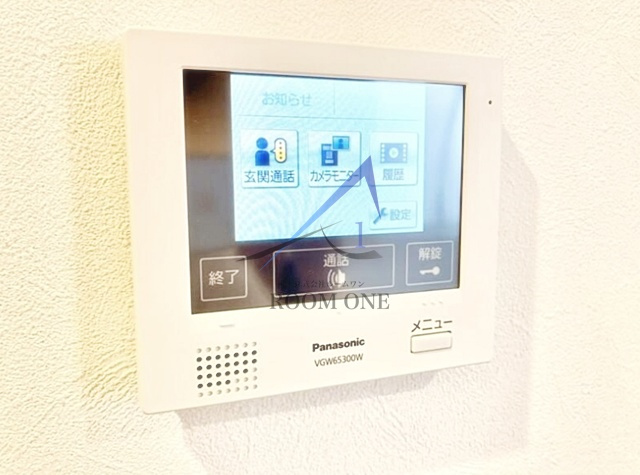 アムール・Ｋ・ｍｕｍｅの設備|モニター付きインターホンです。