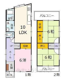 広島市安佐北区小河原町の一戸建ての間取り