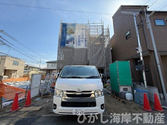 茅ヶ崎市浜竹3丁目　新築戸建の外観|3月9日撮影　建築中　現地外観