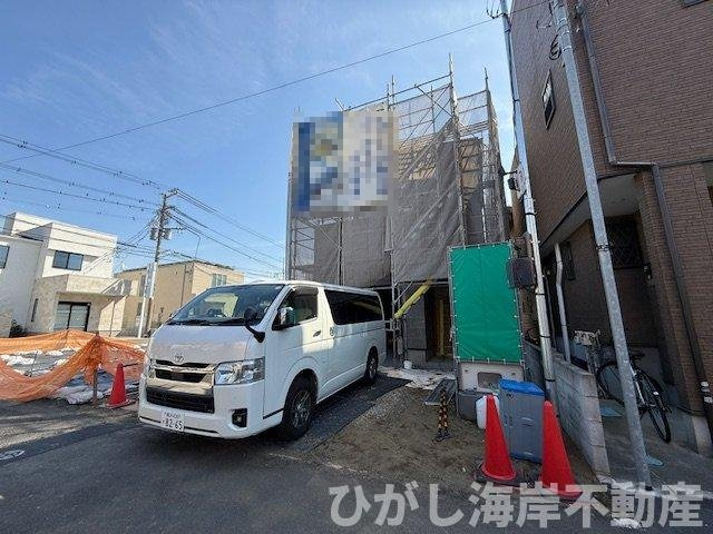 茅ヶ崎市浜竹3丁目　新築戸建の外観|3月9日撮影　建築中　現地外観