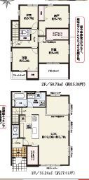 平塚市御殿４丁目　新築戸建　全５棟の間取り|南向き　３SLDK
