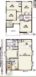 平塚市御殿４丁目　新築戸建　全５棟の間取り|南向き　３SLDK