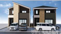 平塚市御殿４丁目　新築戸建　全５棟の外観パース|イメージパスですので実際のものと多少異なります　
