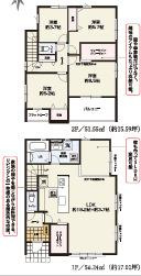平塚市御殿４丁目　新築戸建　全５棟の間取り|南向き　４LDK