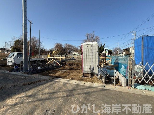 平塚市山下１丁目　新築戸建　全４棟の外観|3月5日撮影　建築中　現地外観