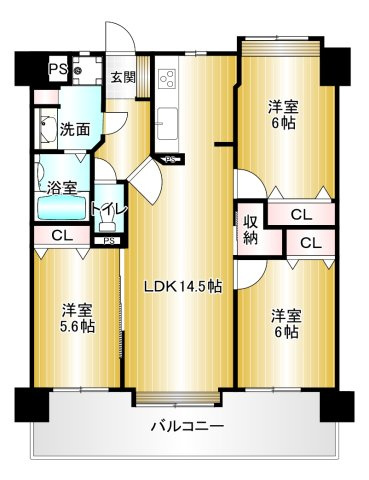 アーサー久留米グランセの間取り