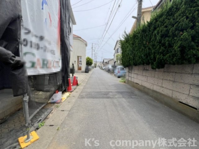 ◎茅ヶ崎市松尾　新築戸建　2号棟の前面道路含む現地写真|2026.6.14撮影◇