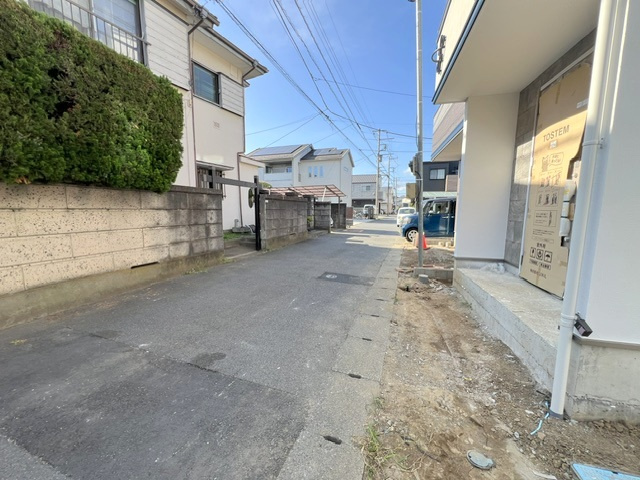 ◎茅ヶ崎市松尾　新築戸建　2号棟の前面道路含む現地写真|2026.7.19撮影◇