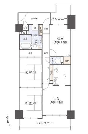 サーパス二番町の間取り