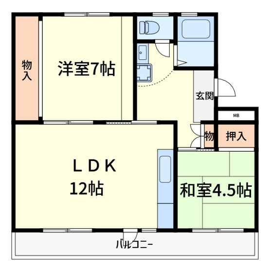 【間取り】 | 富田第二住宅71号棟