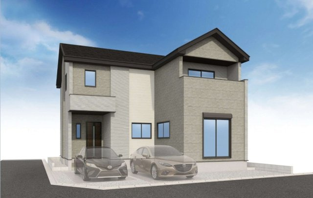 仲介手数料無料　東村山市青葉町３丁目　新築戸建　全１棟の外観パース