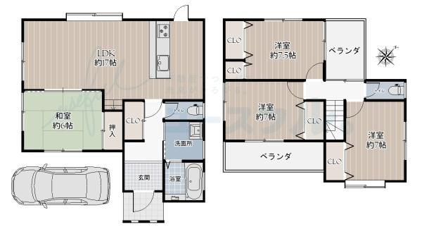 【間取り】 | 専有面積:95.17平米　間取り:4LDK！