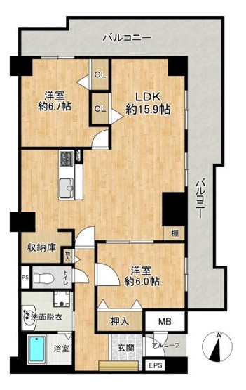 【間取り】 | ディアエスタ・ミオ垂水