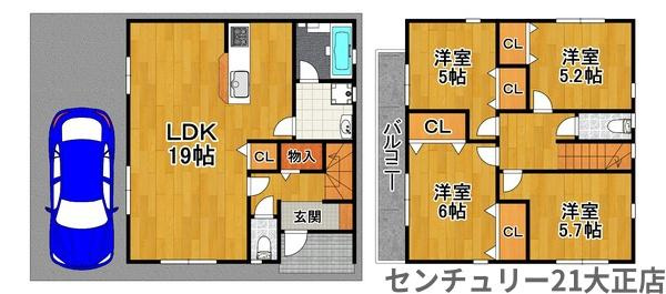 南恩加島6丁目中古戸建の間取り