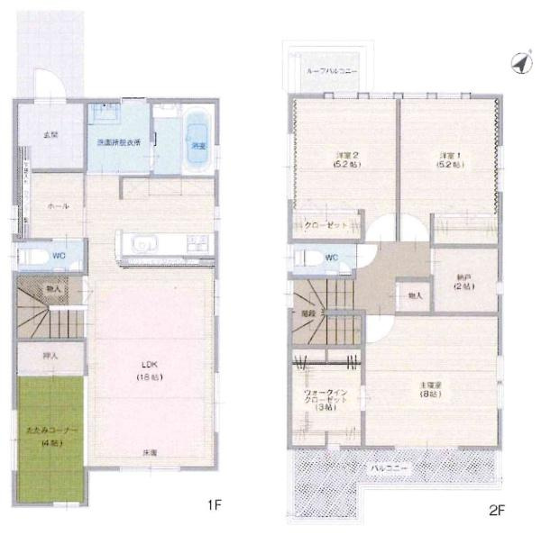 岡崎市上地３丁目・中古戸建の間取り|間取り図です