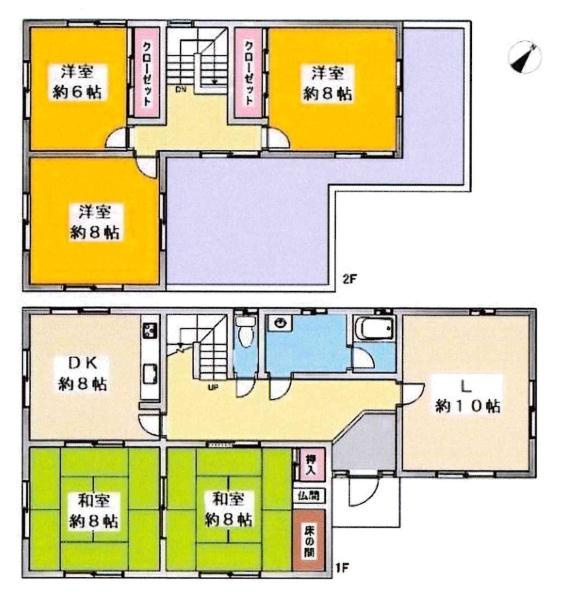 岡崎市竜美東２丁目・中古戸建の間取り|間取り図です