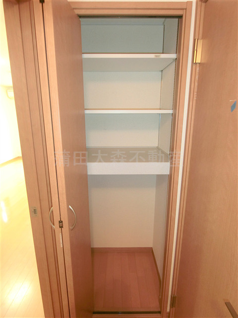 グリーンフォレストⅡの収納|玄関トイレ脇の棚収納