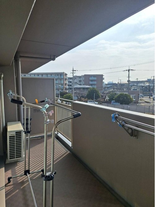 甲子園パークホームズけやきみちのバルコニー
