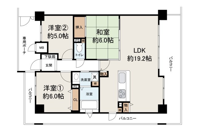 エスリード藤井寺の間取り|リフォームプランの詳細はお問合せください。