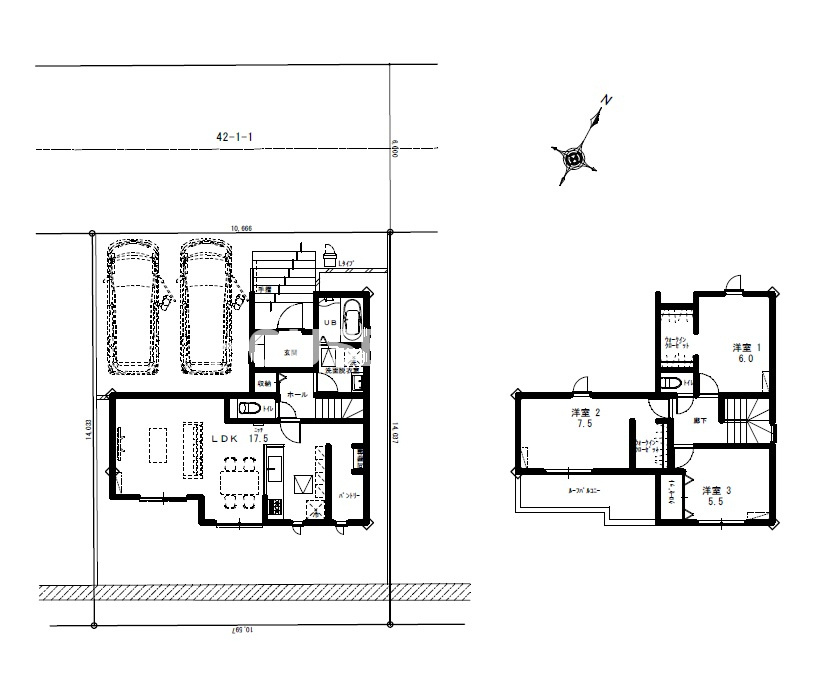 七栄０２期　新築戸建ての間取り