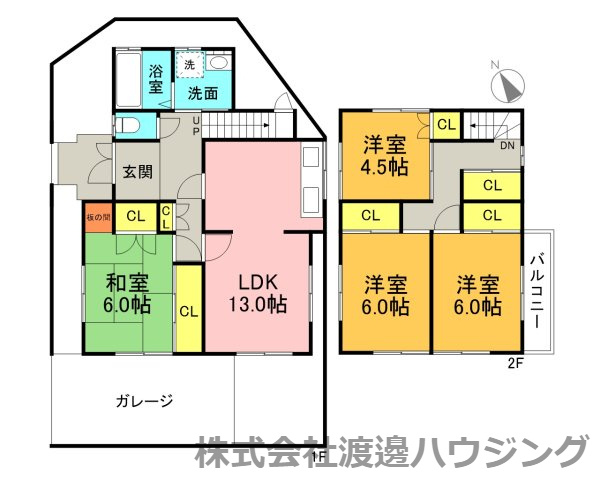 箕面市今宮2丁目一戸建の間取り
