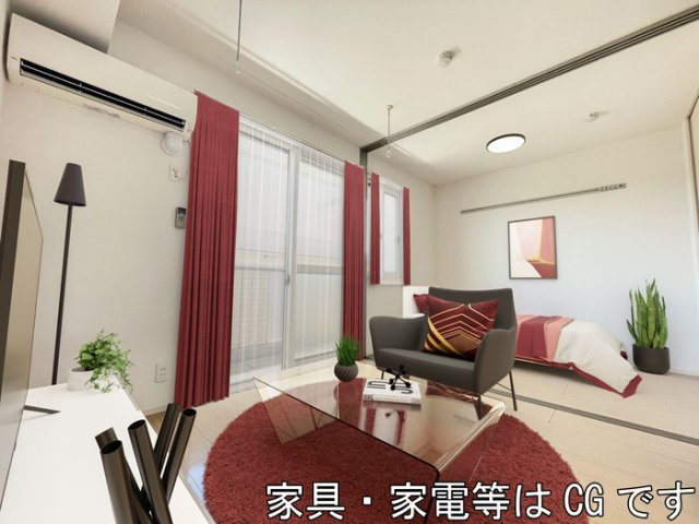 【洋室】 | クライス ヒル Ⅱ | リビングから洋室（家具・家電はCGです）