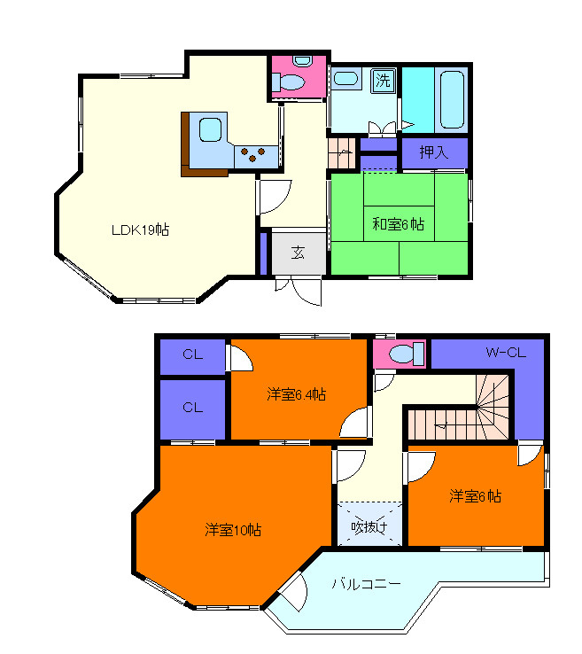 森北町4丁目戸建　西棟の間取り