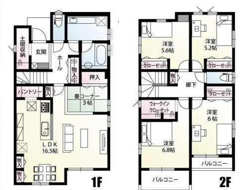 戸建 所沢市小手指南４丁目の間取り