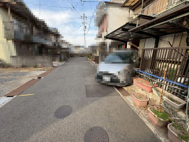 日置荘西町４丁　売土地の前面道路含む現地写真|【建築条件無】建築条件無ですので、お好きなハウスメーカーや工務店で建築可能です♪
