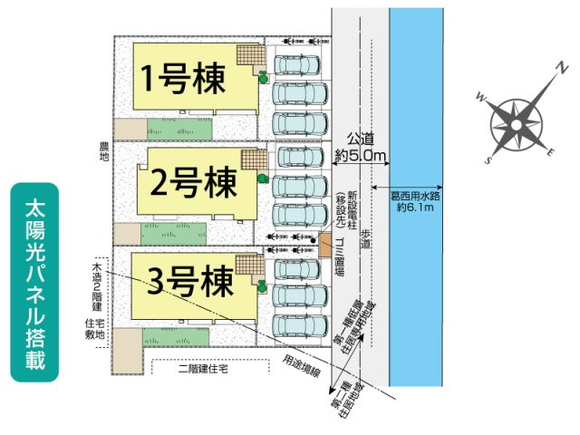 久喜市青毛3丁目（全3棟）全体配置図