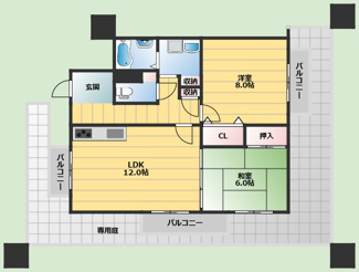 【間取り】 | ベルメゾン井口堂