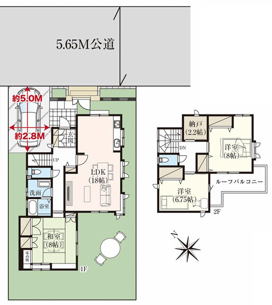 入間市小谷田中古戸建の間取り