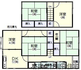 【間取り】 | 八雲台2丁目中古戸建（収益物件）