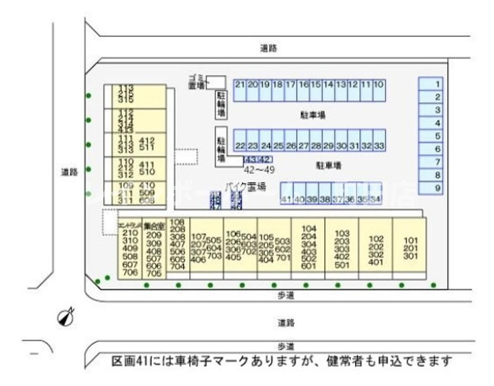 グリンデルヴァルト※初期費用分割あと払いサービス利用可能物件の区画図