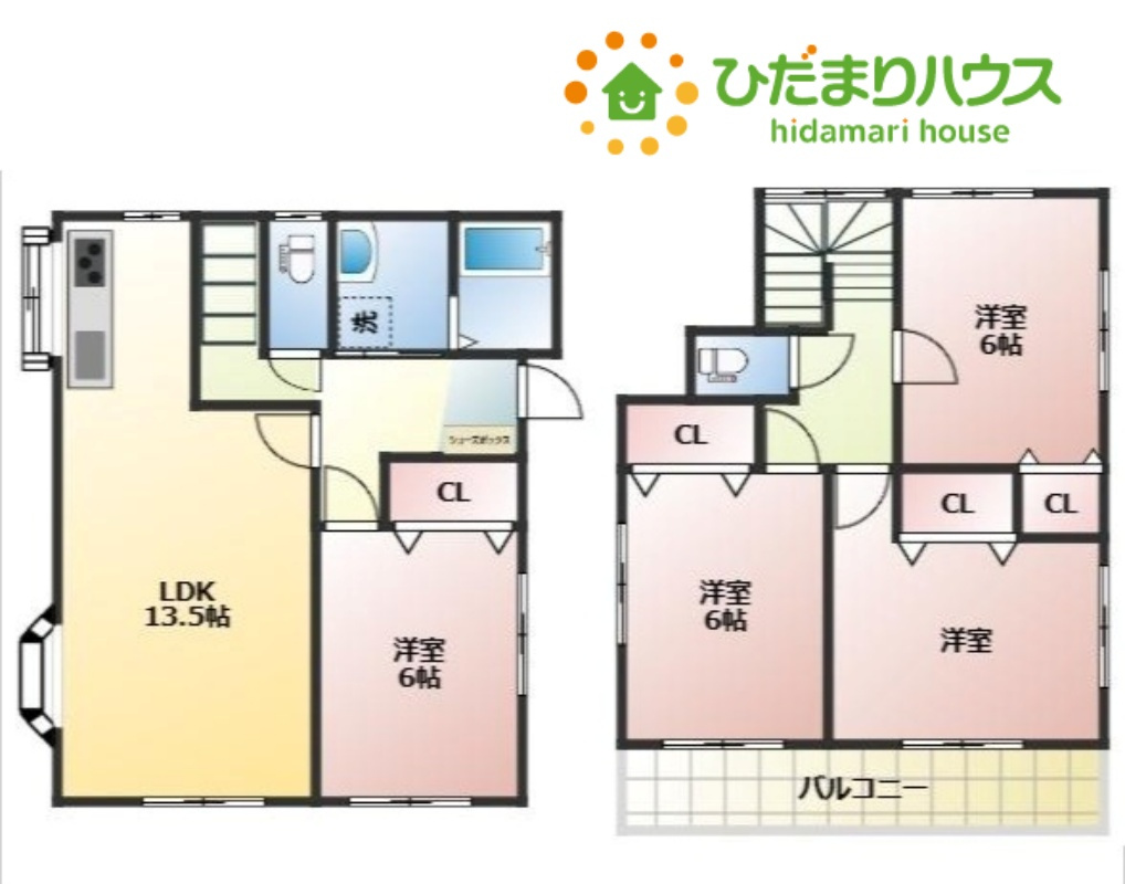 鴻巣市下忍　中古一戸建ての間取り