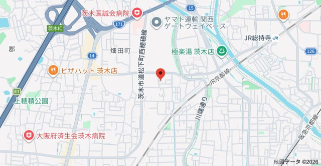 西田中町貸家の地図
