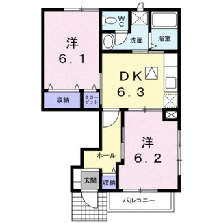 【間取り】 | セーリウス梅原Ⅰ