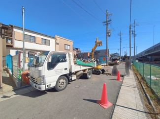 【前面道路含む現地写真】 | 名古屋市港区多加良浦3丁目25-2【仲介手数料無料】新築一戸建て　1号棟