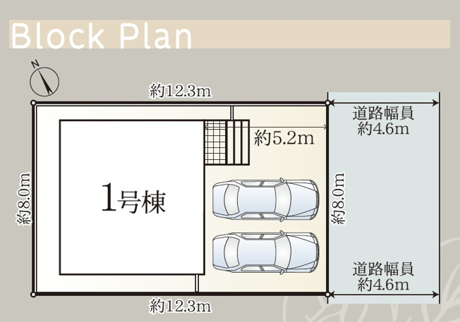 【区画図】 | 藤枝市上当間第2　新築戸建　全1棟 | 2台並列駐車可能！ゆったりスペースで、駐車も楽ちん♪