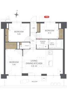 【間取り】シティライフ空港南２ 