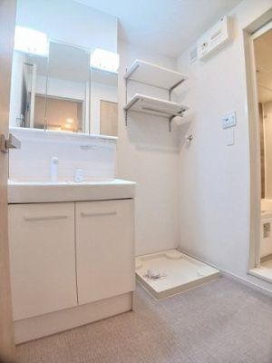 【洗面所】 | オリーブ | 広い洗面スペース