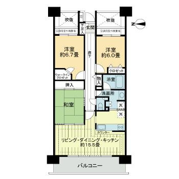 【間取り】 | ライオンズマンション大宮高鼻町