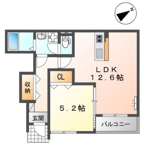 ライブリーポトス江波の間取り
