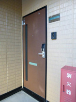 落ち着いた玄関です