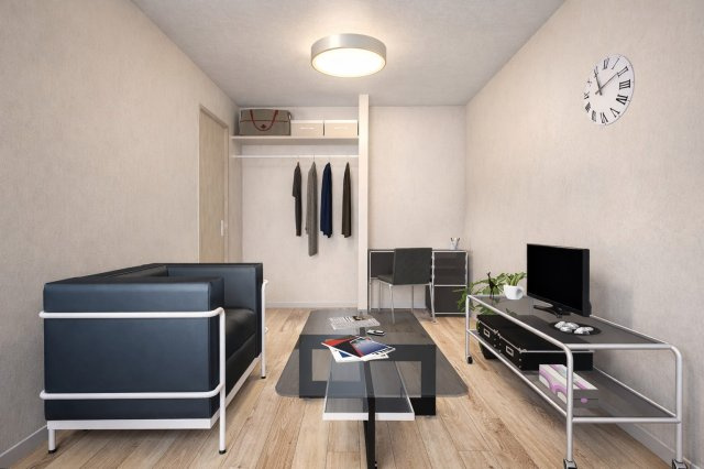 淀の原町ⅡAプラン　建築条件付土地の完成予想図|【納戸5帖/イメージパース】