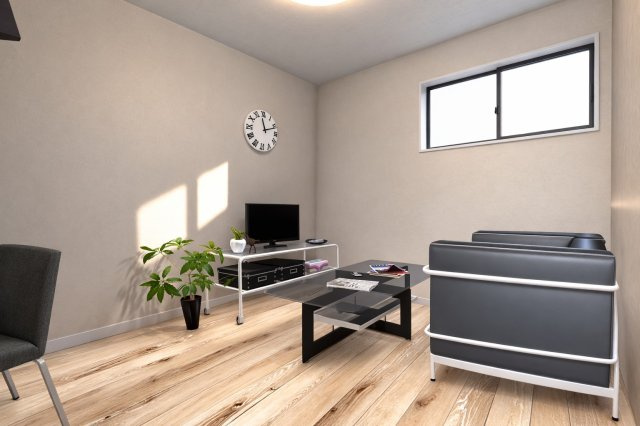 淀の原町ⅡAプラン　建築条件付土地の完成予想図|【納戸5帖/イメージパース】