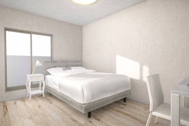 淀の原町ⅡAプラン　建築条件付土地の完成予想図|【北側洋室6.5帖/イメージパース】