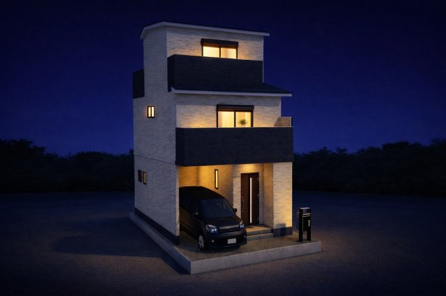 淀の原町ⅡAプラン　建築条件付土地の外観パース|【外観/イメージパース】