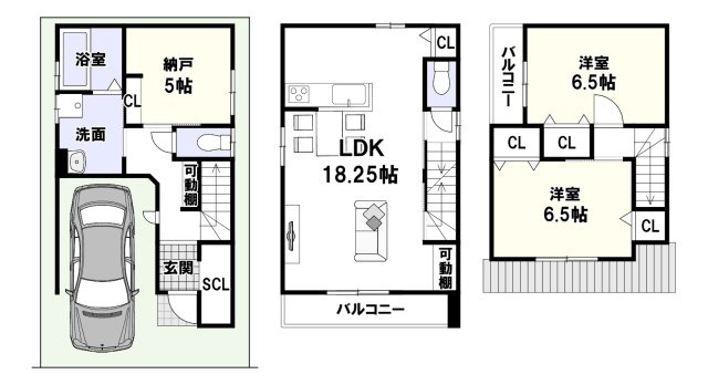 淀の原町ⅡAプラン　建築条件付土地の参考プラン
