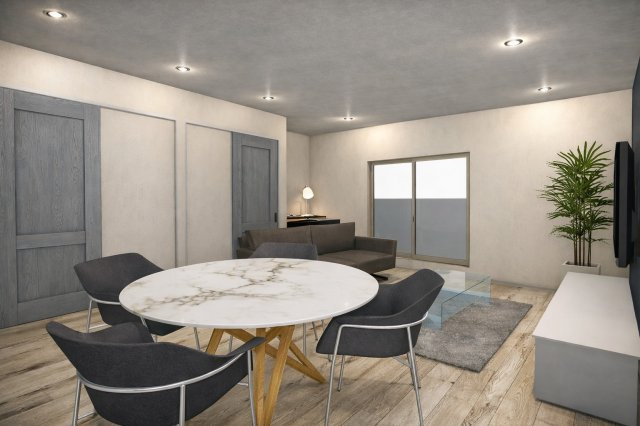 淀の原町ⅡAプラン　建築条件付土地の完成予想図|【LDK16帖/イメージパース】